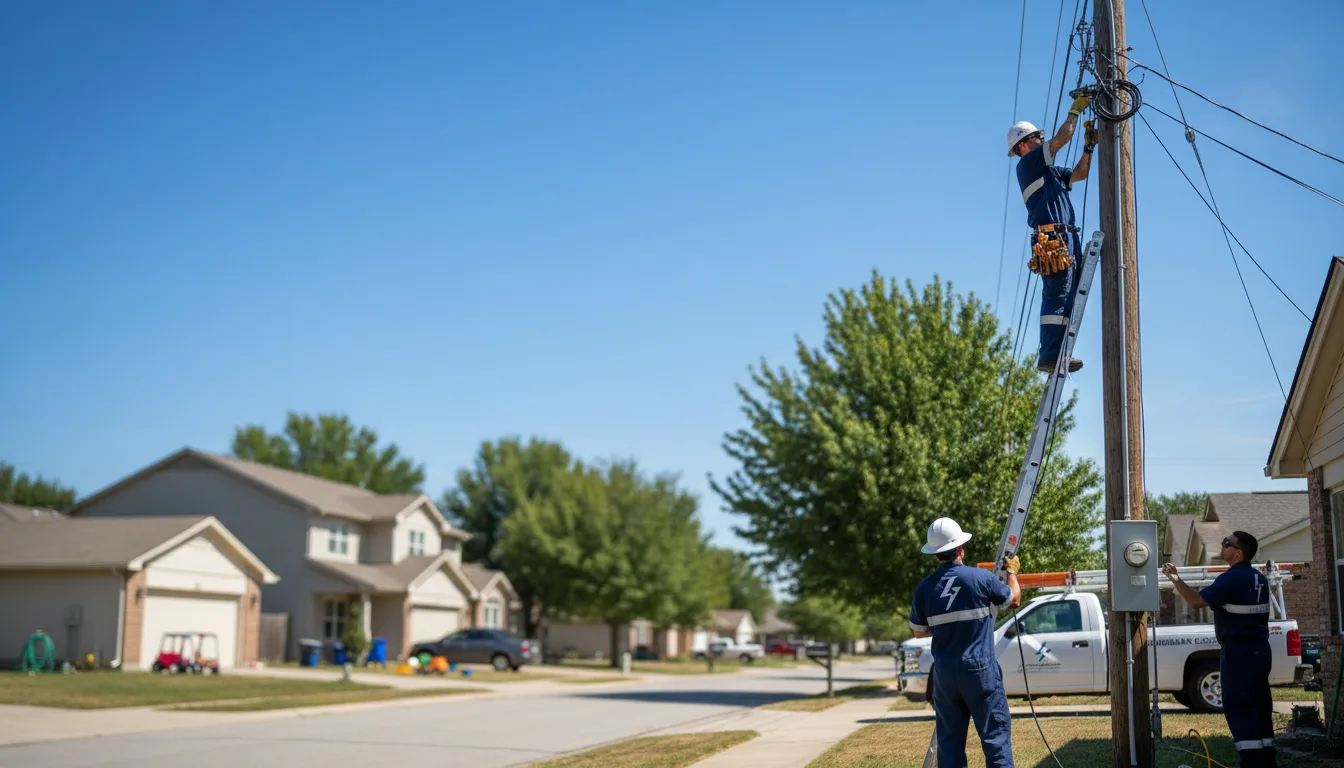 Residential electrician providing installation services in Elgin, TX